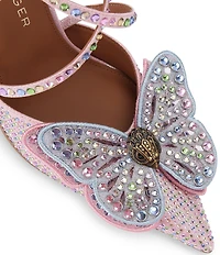 Kurt Geiger London Big Butterfly Embellished Ankle Wrap Court Pumps