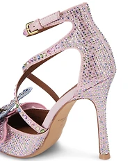 Kurt Geiger London Big Butterfly Embellished Ankle Wrap Court Pumps