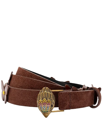 Kurt Geiger London Boho Butterfly Applique Leather Belt