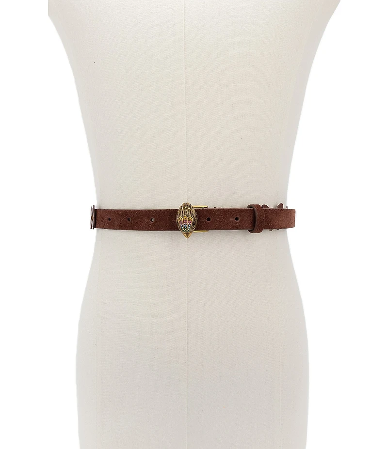 Kurt Geiger London Boho Butterfly Applique Leather Belt