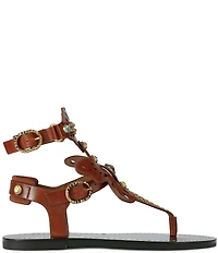 Kurt Geiger London Boho Butterfly Studded Leather Gladiator Flat Sandals