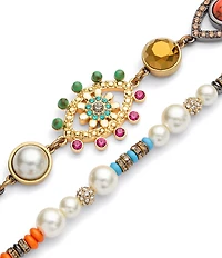 Kurt Geiger London Boho Evil Eye Pearl Short Multi-Strand Necklace
