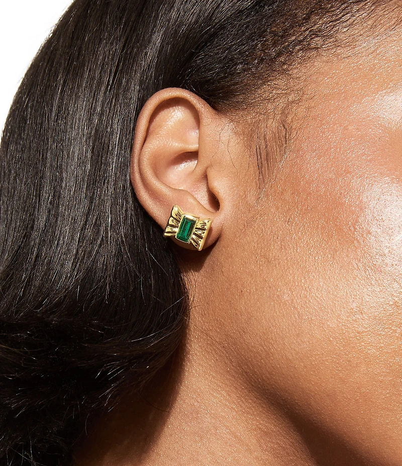 Kurt Geiger London Bow Stone Stud Earrings