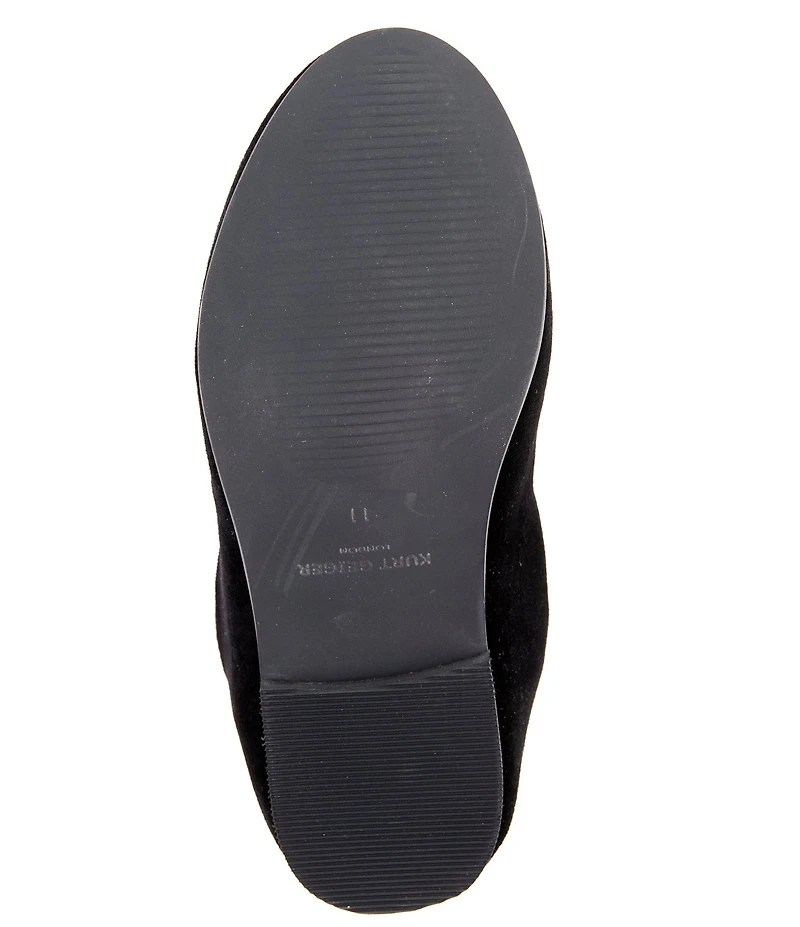 Kurt Geiger London Boys' Hugh Quilted Suede Logo Ornament Slip On Loafers (Toddler)