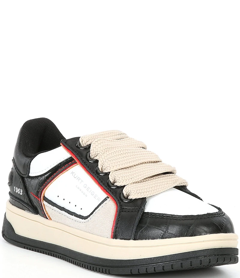 Kurt Geiger London Boy's Southbank Croco Leather Sneakers (Youth)