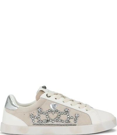 Kurt Geiger London Britton Embellished Crown Ornament Lace Up Sneakers