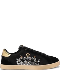 Kurt Geiger London Britton Embellished Crown Ornament Lace Up Sneakers