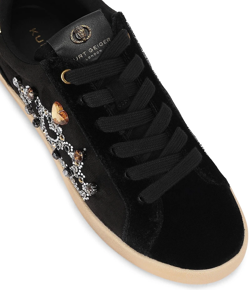 Kurt Geiger London Britton Embellished Crown Ornament Lace Up Sneakers