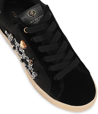 Kurt Geiger London Britton Embellished Crown Ornament Lace Up Sneakers