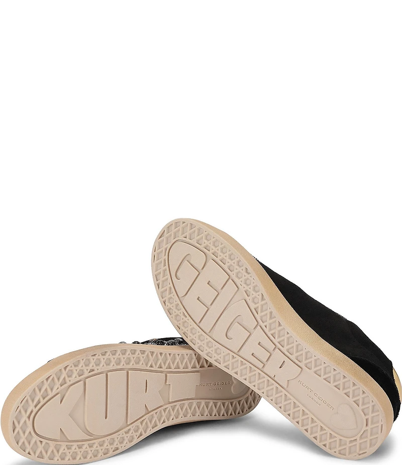 Kurt Geiger London Britton Embellished Crown Ornament Lace Up Sneakers