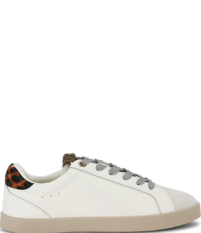 Kurt Geiger London Britton Leopard Ornament Glitter Lace Up Sneakers