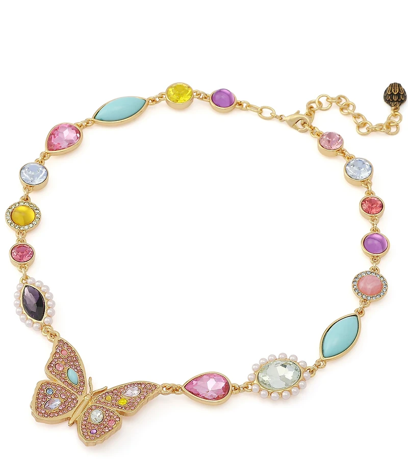 Kurt Geiger London Butterfly Gemstone Collar Necklace
