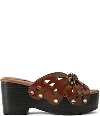 Kurt Geiger London Butterfly Leather Bow Logo Wedge Sandals