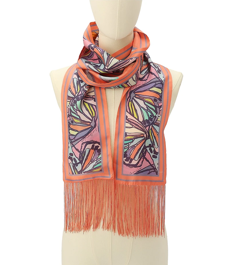 Kurt Geiger London Butterfly Logo Party Skinny Oblong Scarf