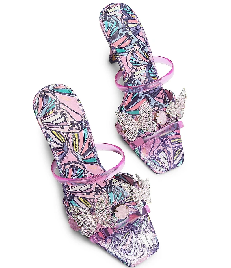Kurt Geiger London Butterfly Ornament Dress Slide Sandals