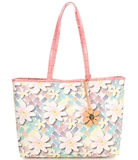 Kurt Geiger London Camden Floral Contrast Trim Shopper Tote Bag