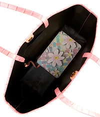 Kurt Geiger London Camden Floral Contrast Trim Shopper Tote Bag
