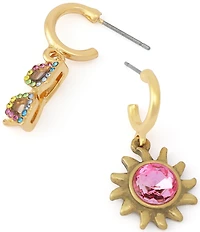 Kurt Geiger London Celestial Sunburst & Sunglasses Mismatch Drop Earrings
