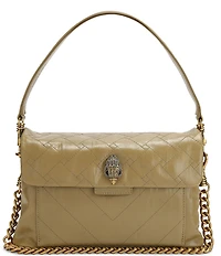 Kurt Geiger London Celia Crinkle Leather Overstich Quilted Shoulder Bag