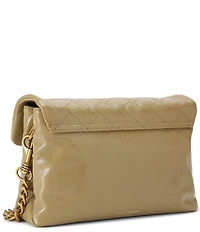 Kurt Geiger London Celia Crinkle Leather Overstich Quilted Shoulder Bag