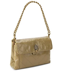 Kurt Geiger London Celia Crinkle Leather Overstich Quilted Shoulder Bag