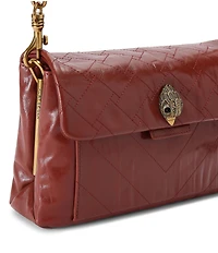Kurt Geiger London Celia Crinkle Leather Overstich Quilted Shoulder Bag