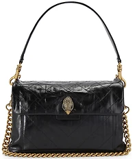 Kurt Geiger London Celia Crinkle Leather Overstich Quilted Shoulder Bag