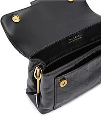 Kurt Geiger London Celia Crinkle Leather Overstich Quilted Shoulder Bag