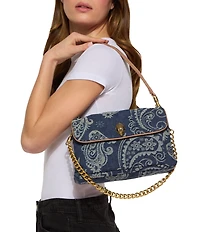 Kurt Geiger London Celia Denim Paisley Shoulder Bag