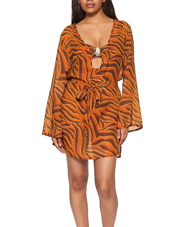 Kurt Geiger London Chelsea Belted Tunic Swim Cover-up