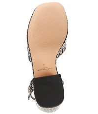 Kurt Geiger London Chelsea Leather Snake Embossed Logo Ornament Platform Pumps
