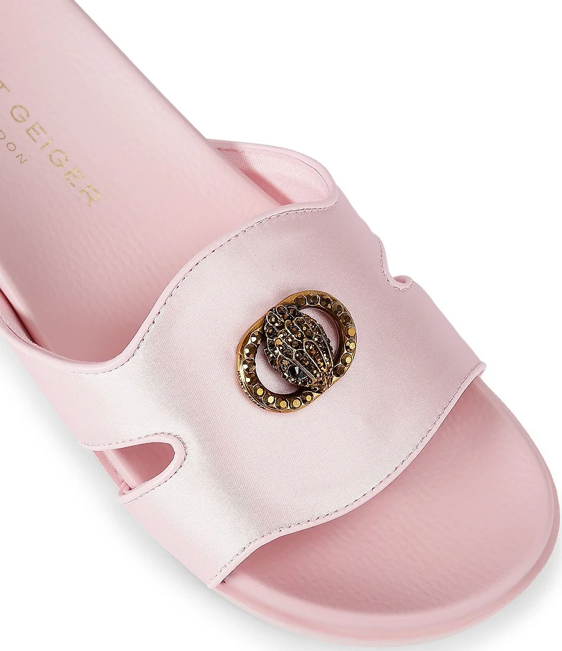 Kurt Geiger London Chelsea Eagle Head Logo Cut-Out Slide Sandals