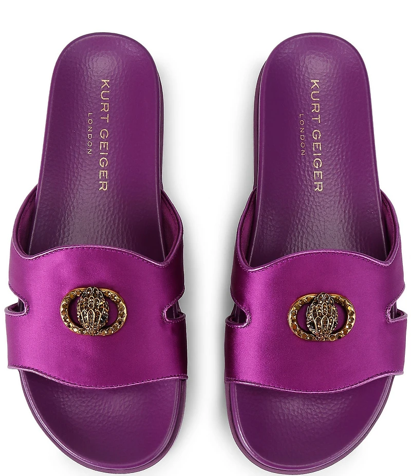 Kurt Geiger London Chelsea Eagle Head Logo Cut-Out Slide Sandals