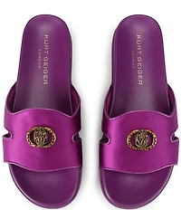 Kurt Geiger London Chelsea Eagle Head Logo Cut-Out Slide Sandals