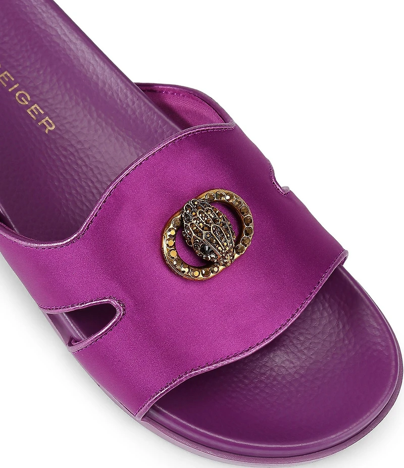 Kurt Geiger London Chelsea Eagle Head Logo Cut-Out Slide Sandals