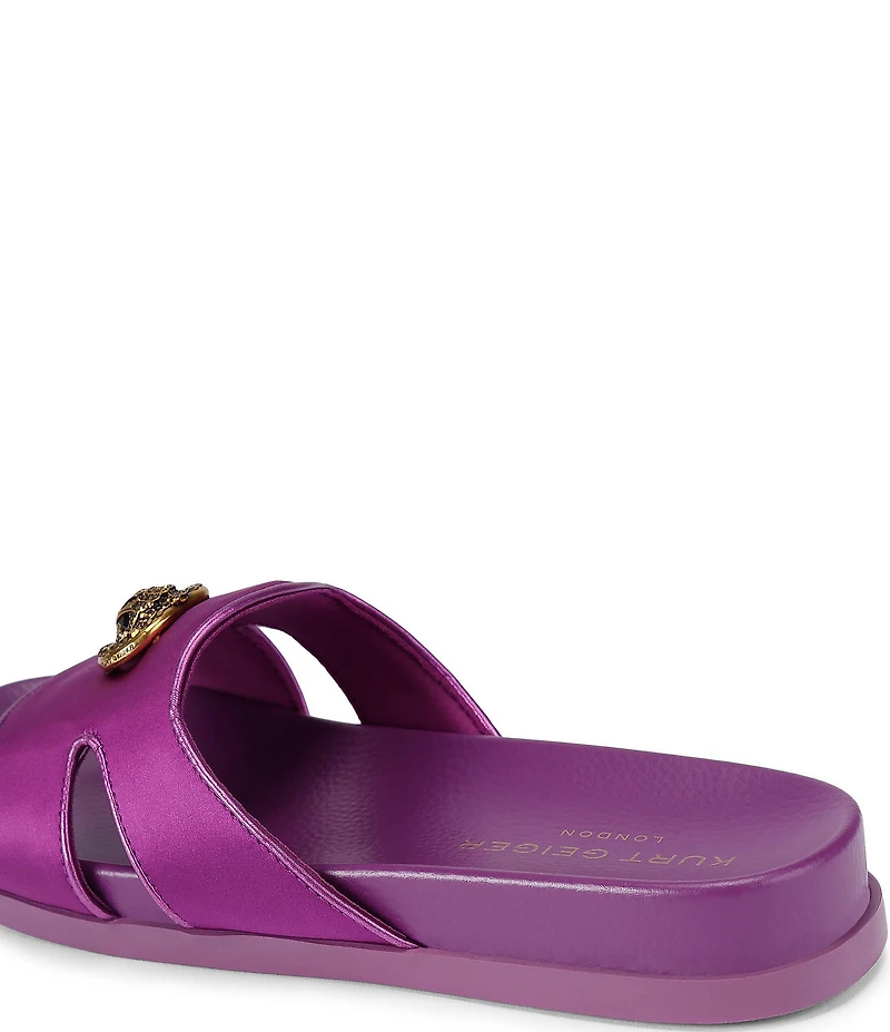 Kurt Geiger London Chelsea Eagle Head Logo Cut-Out Slide Sandals