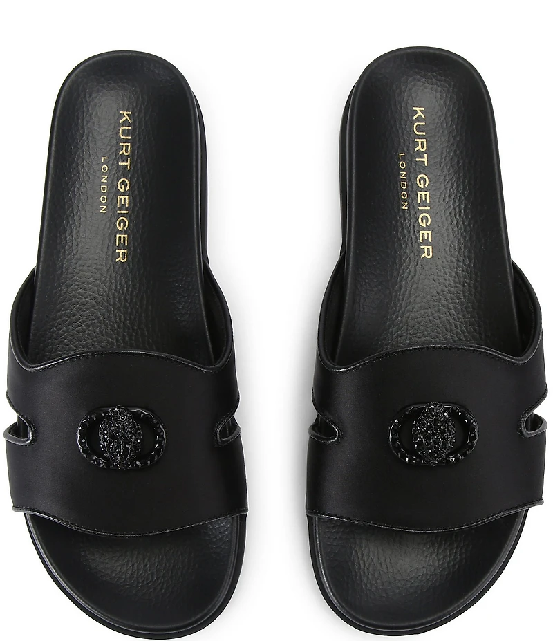 Kurt Geiger London Chelsea Eagle Head Logo Cut-Out Slide Sandals