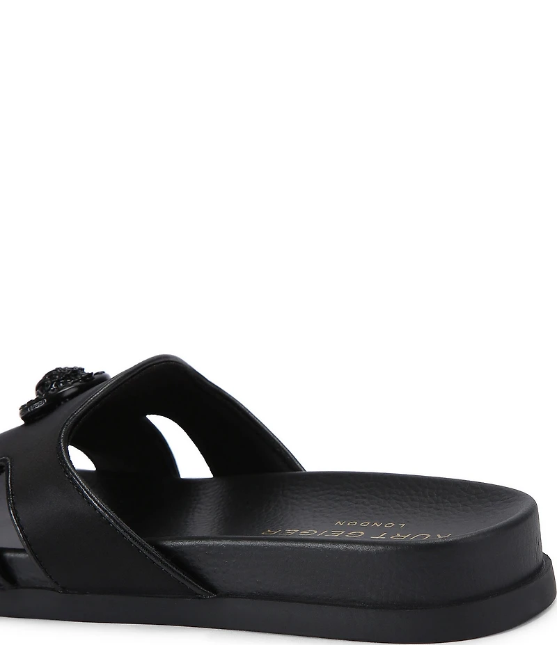 Kurt Geiger London Chelsea Eagle Head Logo Cut-Out Slide Sandals