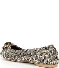 Kurt Geiger London Chelsea Houndstooth Crystal Ornamented Ballerina Flats