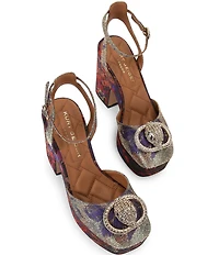 Kurt Geiger London Chelsea Multi Jacquard Platform Pumps