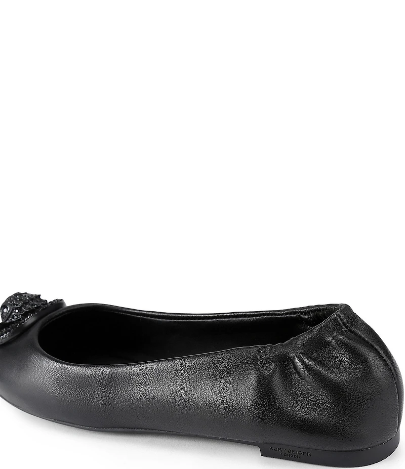 Kurt Geiger London Chelsea Leather Logo Ballerina Flats