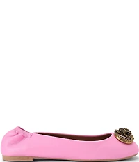 Kurt Geiger London Chelsea Leather Logo Ballerina Flats