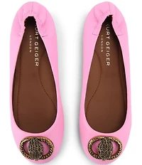 Kurt Geiger London Chelsea Leather Logo Ballerina Flats