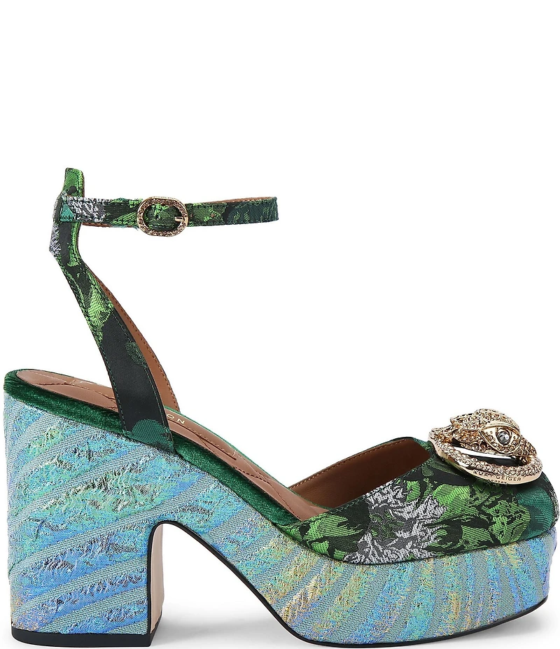 Kurt Geiger London Chelsea Multi Floral Jacquard Platform Pumps