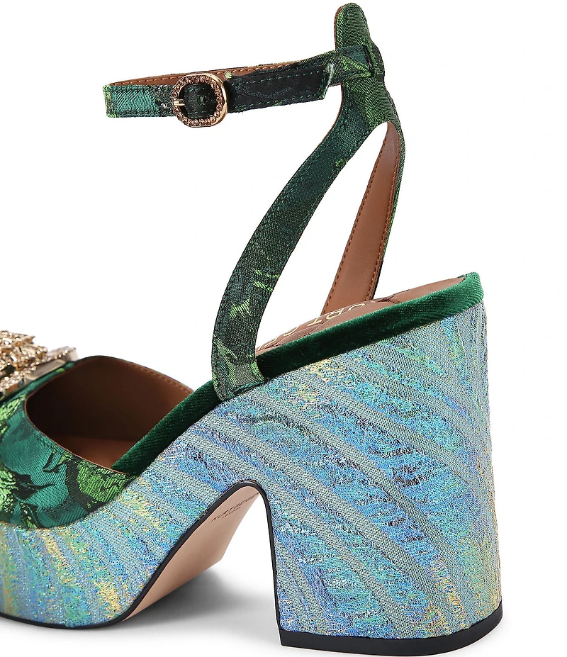 Kurt Geiger London Chelsea Multi Floral Jacquard Platform Pumps