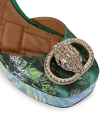 Kurt Geiger London Chelsea Multi Floral Jacquard Platform Pumps