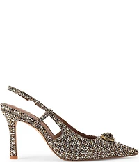 Kurt Geiger London Chelsea Point Crystal Embellished Slingback Pumps