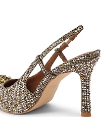 Kurt Geiger London Chelsea Point Crystal Embellished Slingback Pumps