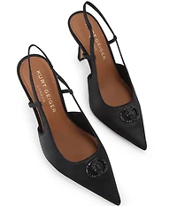 Kurt Geiger London Chelsea Point Rhinestone Eagle Slingback Pumps