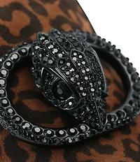 Kurt Geiger London Chelsea Leopard Print Logo Ornament Point Toe Loafers